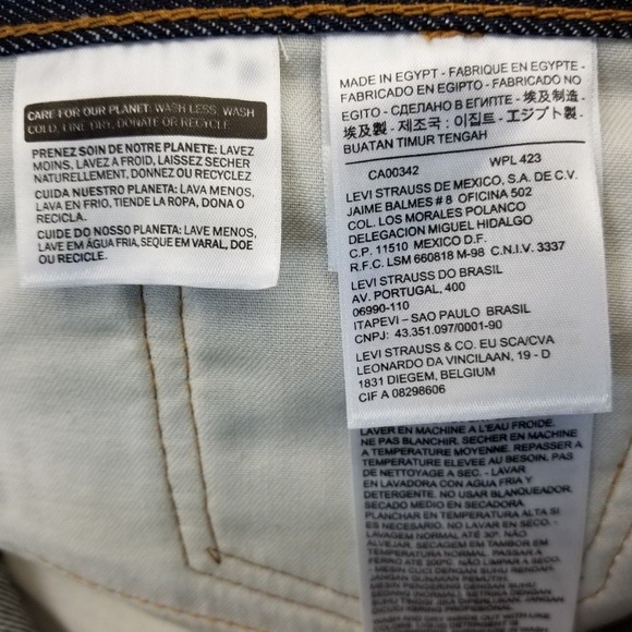 Men's Levi 501 Button Fly Dark Wash Denim Jeans - Picture 6 of 6